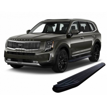 Black Horse Offroad Running Board Aluminum Stationary Black - PRK376BK-3