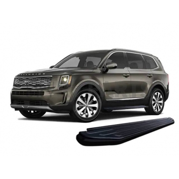 Black Horse Offroad Running Board Aluminum Stationary Black - PRK376BK-4