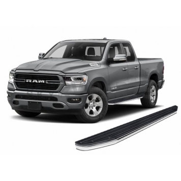 Black Horse Offroad Running Board Aluminum Stationary Black - PRR279-3