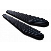 Black Horse Offroad Running Board Aluminum Stationary Black - PRR279BK