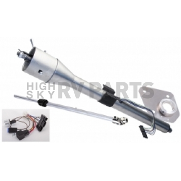 Flaming River Steering Column Bell Style Powder Coated Stainless Steel Silver - 30018FKTBK