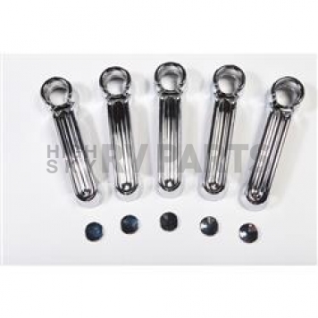 Rugged Ridge Exterior Door Handle Cover - Silver ABS Plastic Chrome Plated - 1331112