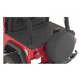 Crown Automotive Duster Deck Cover - Covers Rear Cargo Area Vinyl Black Diamond - TN10135