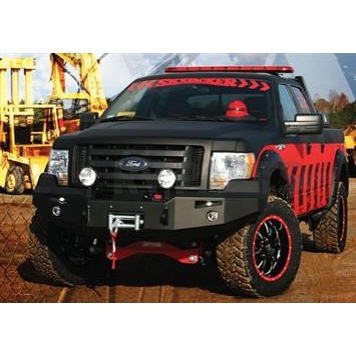 Fab Fours Bumper Premium 1-Piece Design Steel Black - FF09H19511