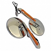 CIPA USA Exterior Mirror Round  Silver Set Of 2 - 01907
