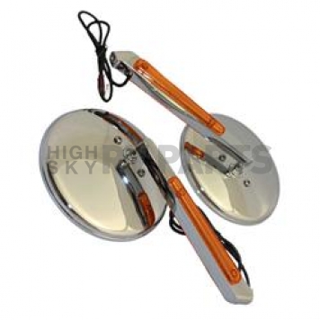CIPA USA Exterior Mirror Round  Silver Set Of 2 - 01907