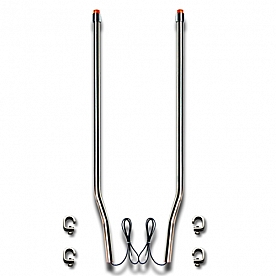 Bores Bumper Guide With LED Amber Light Stainless Steel Set Of 2 - 731514