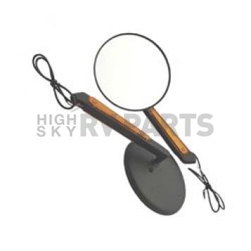 CIPA USA Exterior Mirror Round  Black Set Of 2 - 01908
