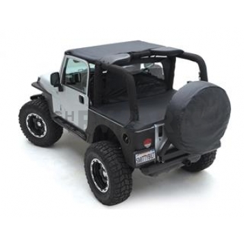 Smittybilt Duster Deck Cover - Covers Rear Cargo Area Vinyl Denim Spice - 761017