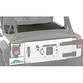 Pavements Ends Duster Deck Cover - Covers Second Row Seating On 4 Door With Seats Removed Vinyl Fabric Black Diamond - 4142835