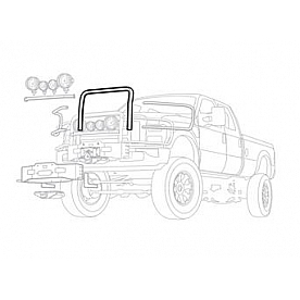Warn Grille Guard 2 Inch Black Powder Coated Steel - 74140