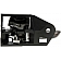 Help! By Dorman Interior Door Handle - Plastic Black Housing With Silver Lever And Gray Knob Single - 81243