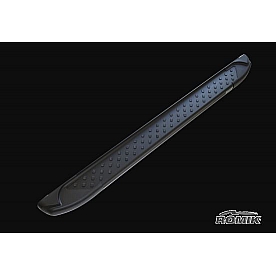 Romik USA Running Board Black Powder Coated Aluminum Stationary - 61727419
