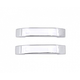 Auto Ventshade (AVS) Exterior Door Handle Cover - Silver ABS Plastic Lever Only - 685401
