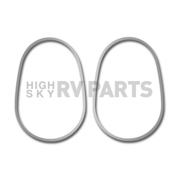American Car Craft Interior Door Handle Cover - Silver Stainless Steel Set Of 2 - 031038