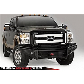 Fab Fours Bumper 1-Piece Design Steel Black - FF09K19611