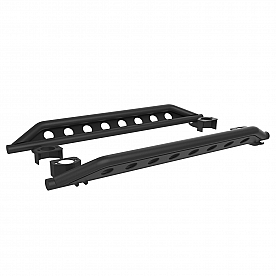 Paramount Automotive Running Board Black Textured Powder Coated Steel Stationary - 510727
