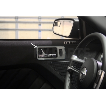 American Car Craft Interior Door Handle Cover - Silver Stainless Steel Set Of 2 - 271017-1