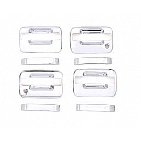 Auto Ventshade (AVS) Exterior Door Handle Cover - Silver ABS Plastic Full Set - 685102