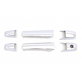 Auto Ventshade (AVS) Exterior Door Handle Cover - Silver ABS Plastic Full Set - 685111