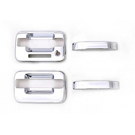 Auto Ventshade (AVS) Exterior Door Handle Cover - Silver ABS Plastic Full Set - 685201
