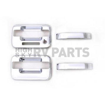 Auto Ventshade (AVS) Exterior Door Handle Cover - Silver ABS Plastic Full Set - 685201
