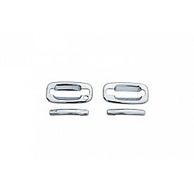Auto Ventshade (AVS) Exterior Door Handle Cover - Silver ABS Plastic Full Set - 685205