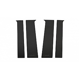 Putco Body Pillar Cover - Polished Stainless Steel Black Set of 6 - 02671BPGM2