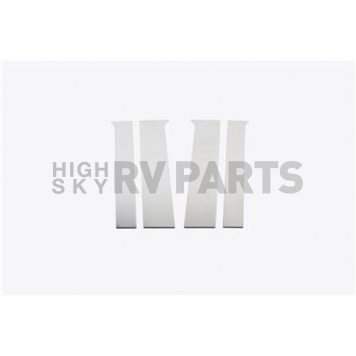 Putco Body Pillar Cover - Chrome Plated Stainless Steel Silver Set of 4 - 402676