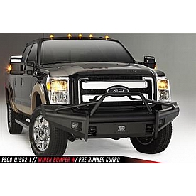 Fab Fours Bumper Black Steel Elite 1-Piece Design - FF09R19621