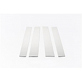 Putco Body Pillar Cover - Polished Stainless Steel Silver Set of 4 - 402898