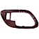 Help! By Dorman Interior Door Handle Bezel - Red Plastic - 81925