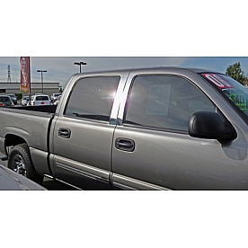 TFP (International Trim) Body Pillar Cover - Polished Stainless Steel Silver Set of 4 - 35005PPT