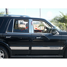 TFP (International Trim) Body Pillar Cover - Polished Stainless Steel Silver Set of 6 - 44735PPT