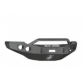 Road Armor Bumper Stealth Pre-Runner 1-Piece Design Steel Black - 38204B