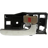 Help! By Dorman Interior Door Handle - Plastic Black Housing With Silver Lever And Brown Knob Single - 81247