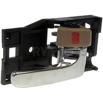 Help! By Dorman Interior Door Handle - Plastic Black Housing With Silver Lever And Brown Knob Single - 81247-2
