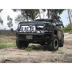 N-Fab Pre-Runner - Gloss Powder Coated Black Steel - C073LH