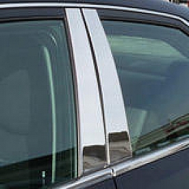 TFP (International Trim) Body Pillar Cover - Polished Stainless Steel Silver Set of 6 - 82631