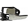 Help! By Dorman Interior Door Handle - Plastic Silver Lever With Light Gray Knob Single - 81277