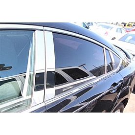 TFP (International Trim) Body Pillar Cover - Polished Stainless Steel Silver Set of 8 - 82579