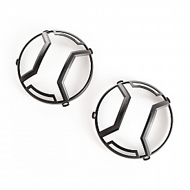 Rugged Ridge Headlight Guard Euro Style Aluminum Black Set Of 2 - 1123012