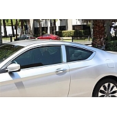 TFP (International Trim) Body Pillar Cover - Polished Stainless Steel Silver Set of 2 - 82531