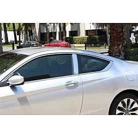 TFP (International Trim) Body Pillar Cover - Polished Stainless Steel Silver Set of 2 - 82531