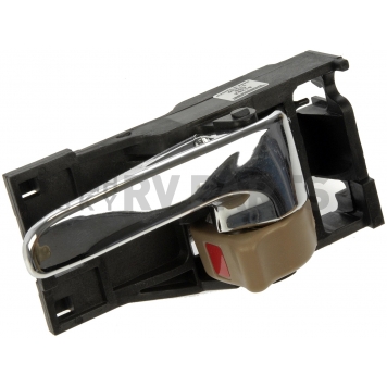 Help! By Dorman Interior Door Handle - Plastic Silver Lever With Brown Knob Single - 81282-2
