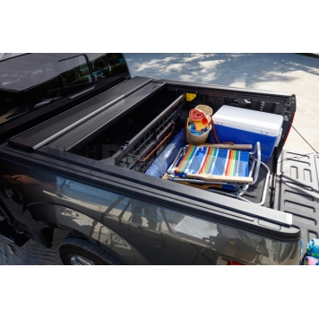 Roll-N-Lock Tonneau Cover Hard Power Retractable Black Matte Powder Coated Aluminum - RC109E-1