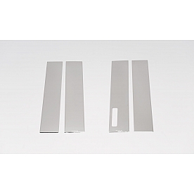 Putco Body Pillar Cover - Chrome Plated Stainless Steel Silver Set of 4 - 402672