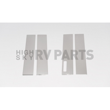 Putco Body Pillar Cover - Chrome Plated Stainless Steel Silver Set of 4 - 402672