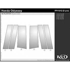 B & I Fender Body Pillar Cover PP11012C