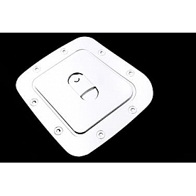 Paramount Automotive Fuel Door Cover - Triple Chrome Plated Silver ABS Plastic - 662706